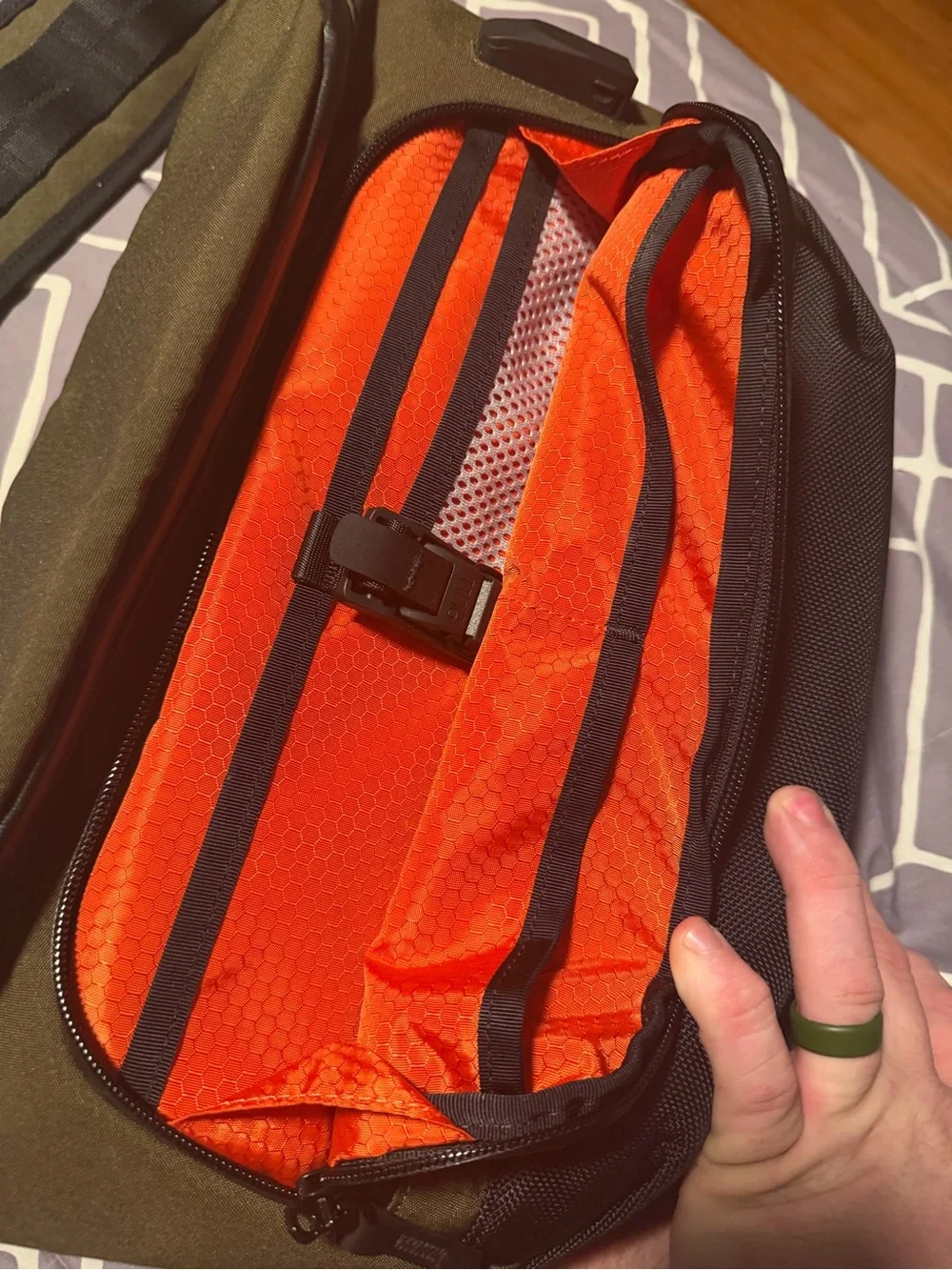 Alpaka Bravo Sling Max V2 Travel Laptop Bag Army Green | Axogrid 300D